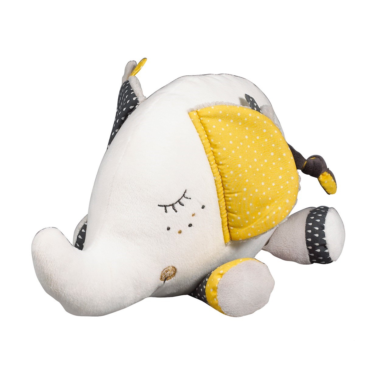 Doudou Eléphant en velours, SAUTHON
