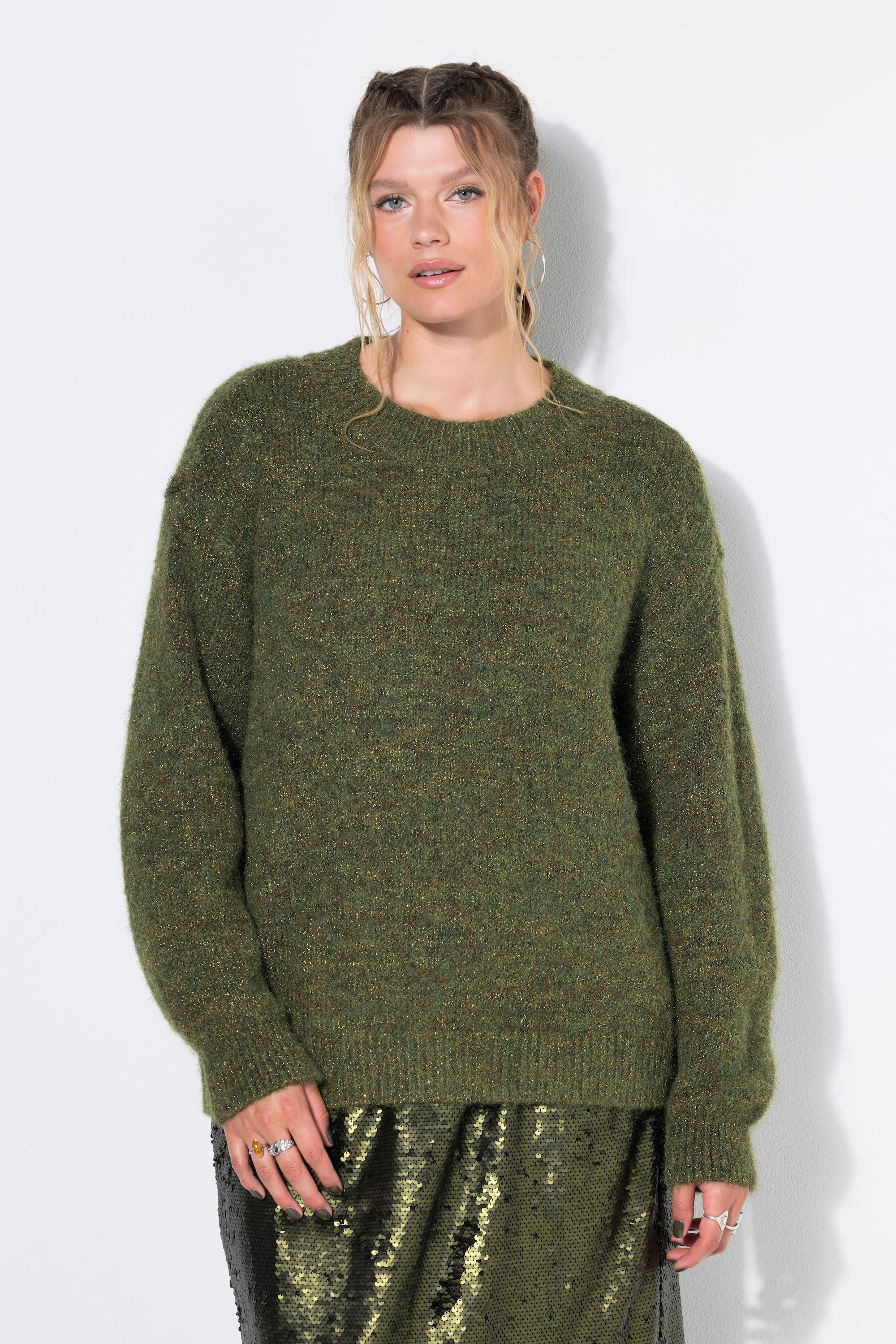 Pull oversize, maille chinée, aspect pailleté, STUDIO UNTOLD