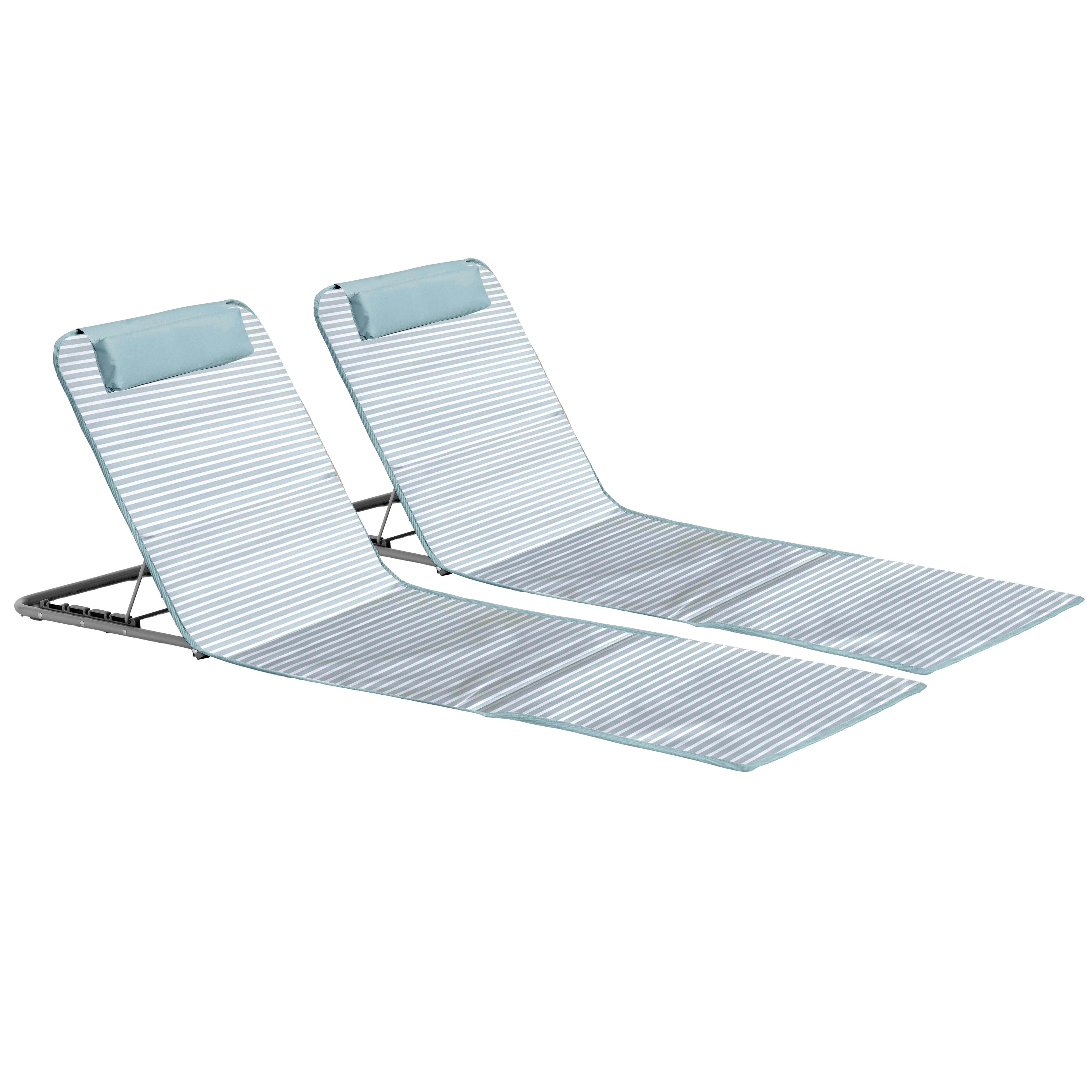 Lot de 2 Matelas clic clac des plages, OVIALA