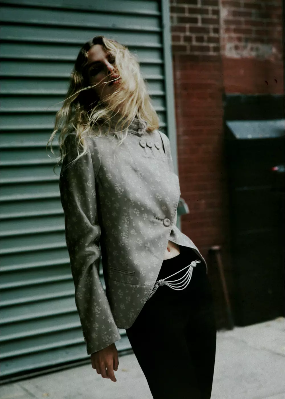 Veste en jacquard à revers, MANGO