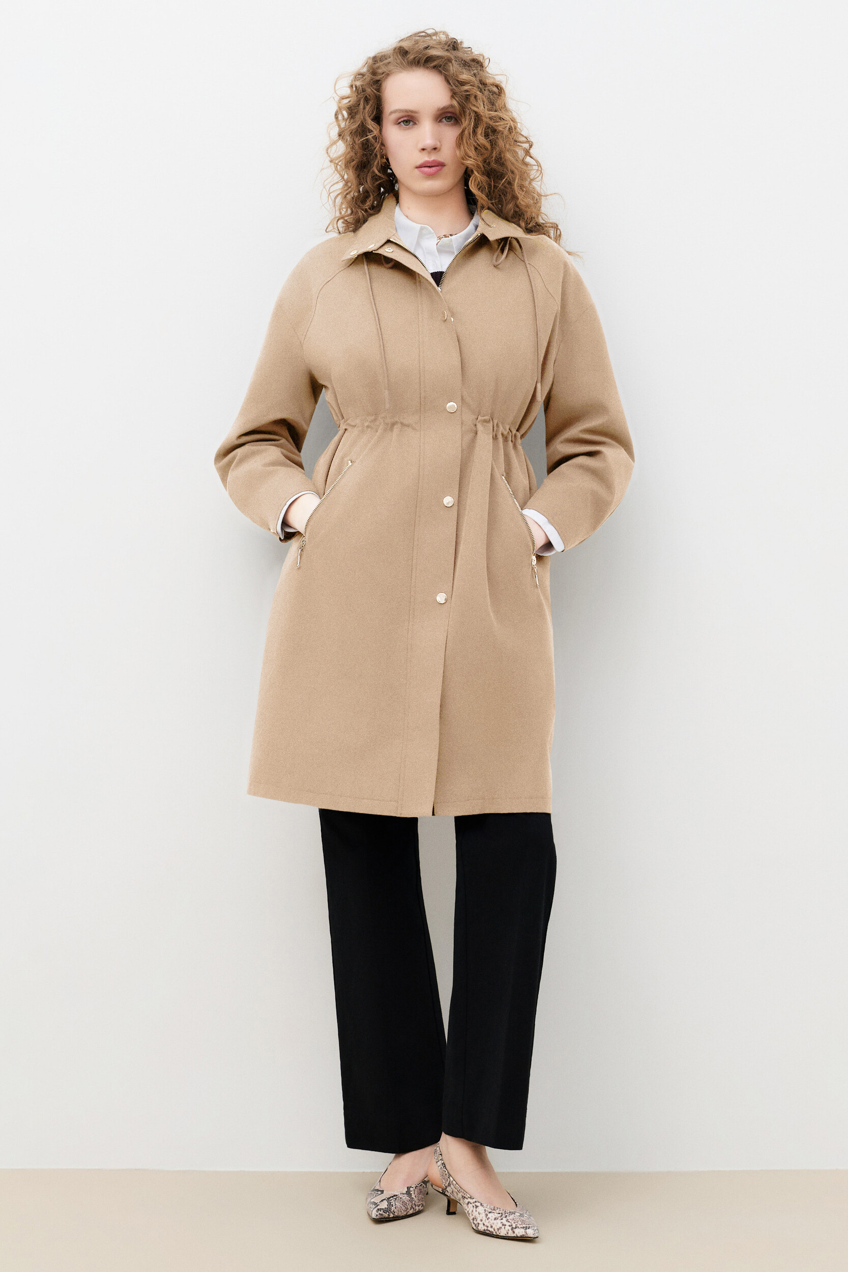 Manteau droit capuche GMIALONG, CAROLL