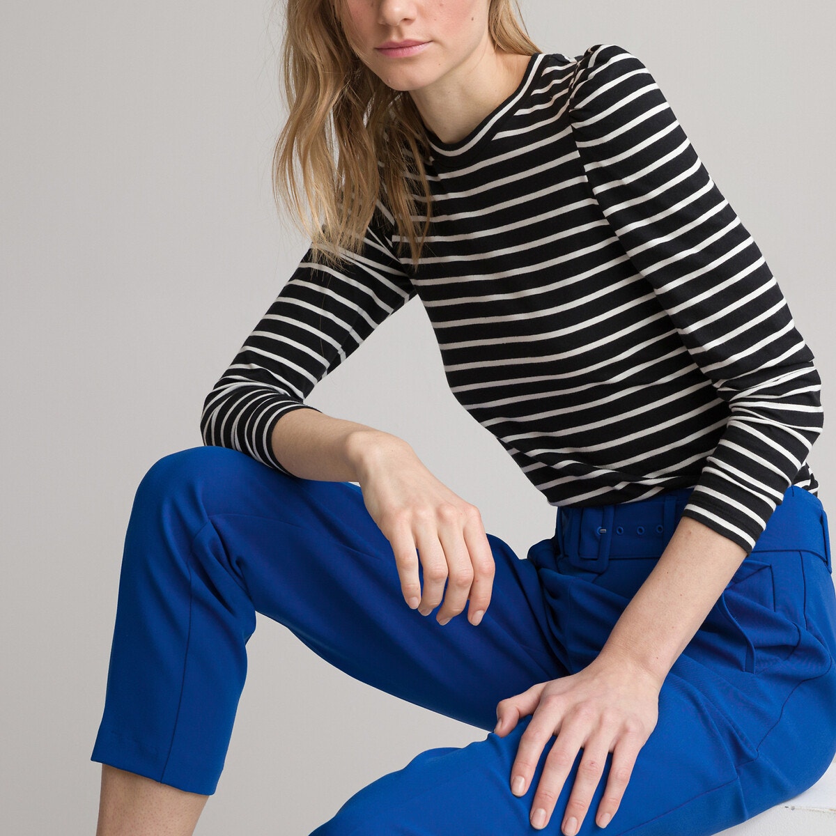T shirt manche longue marini re femme La Redoute