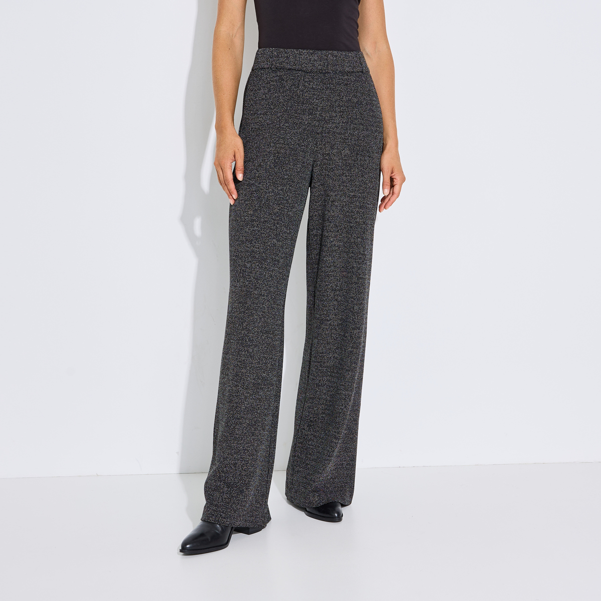 Pantalon large en maille, GRAIN DE MALICE
