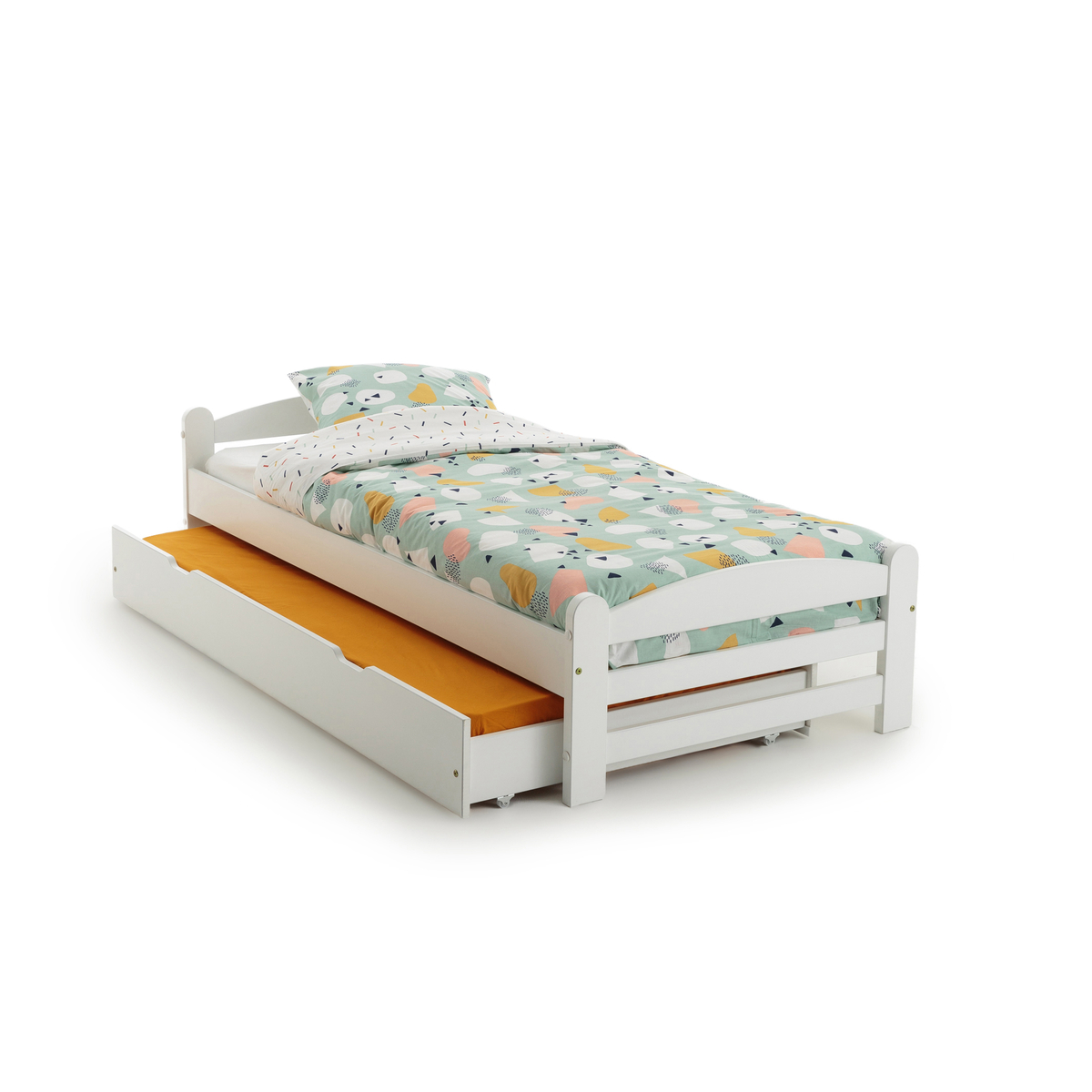 Product photograph of Loan Solid Pine Trundle Bed from La Redoute UK