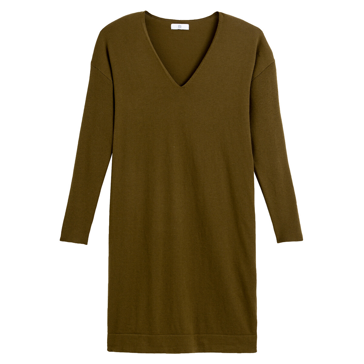 Fheaven-clothes Women Lace-up V Neck Sweater Dress Long Sleeve Stretch Bodycon Knitted Mini Jumper Dresses