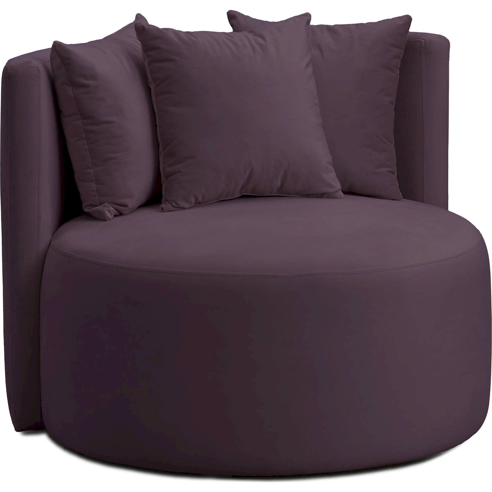 Fauteuil pivotant enveloppant en velours, RECOLLECTION