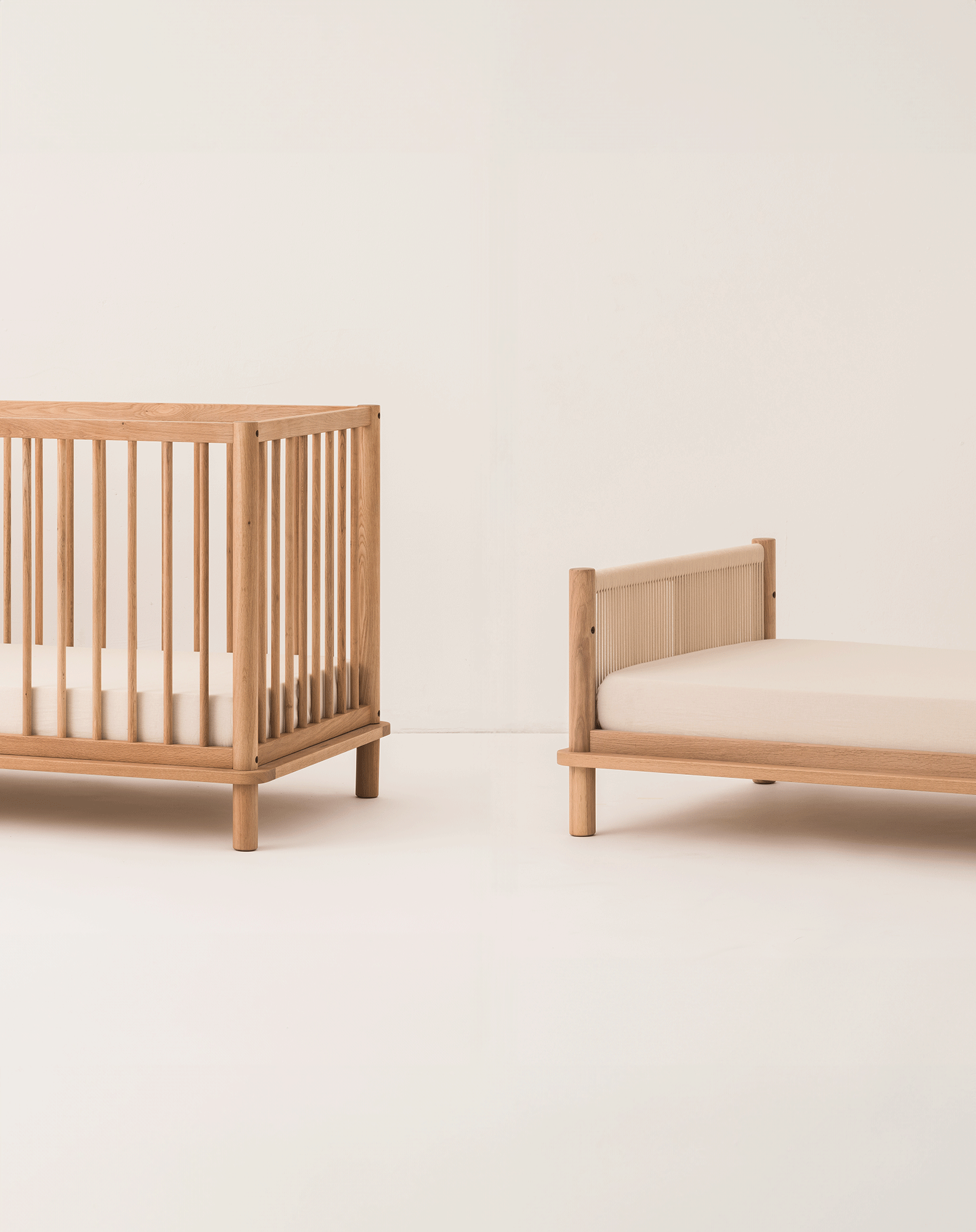 Ensemble lit bébé et extension lit junior - chêne massif LATITUDE, NOBODINOZ