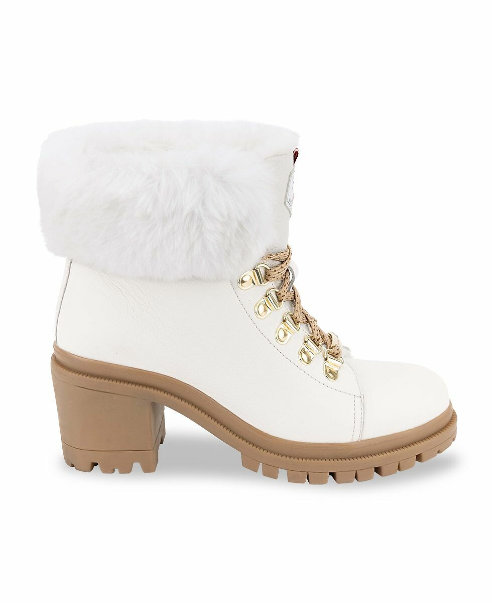 Boots fourrées en cuir Rosenn, talon, LES TROPEZIENNES PAR M.BELARBI