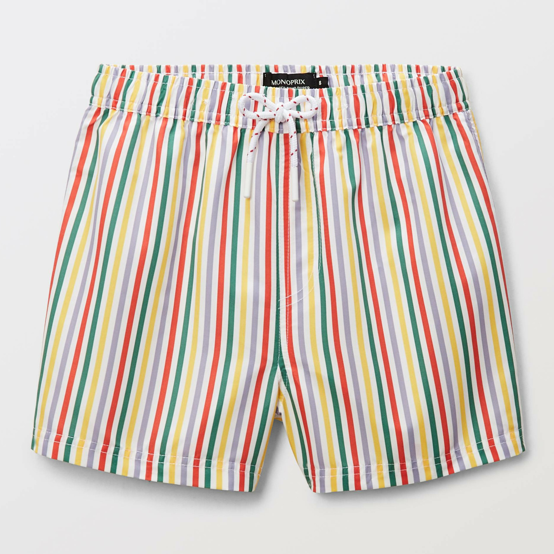 Short de bain rayé, MONOPRIX