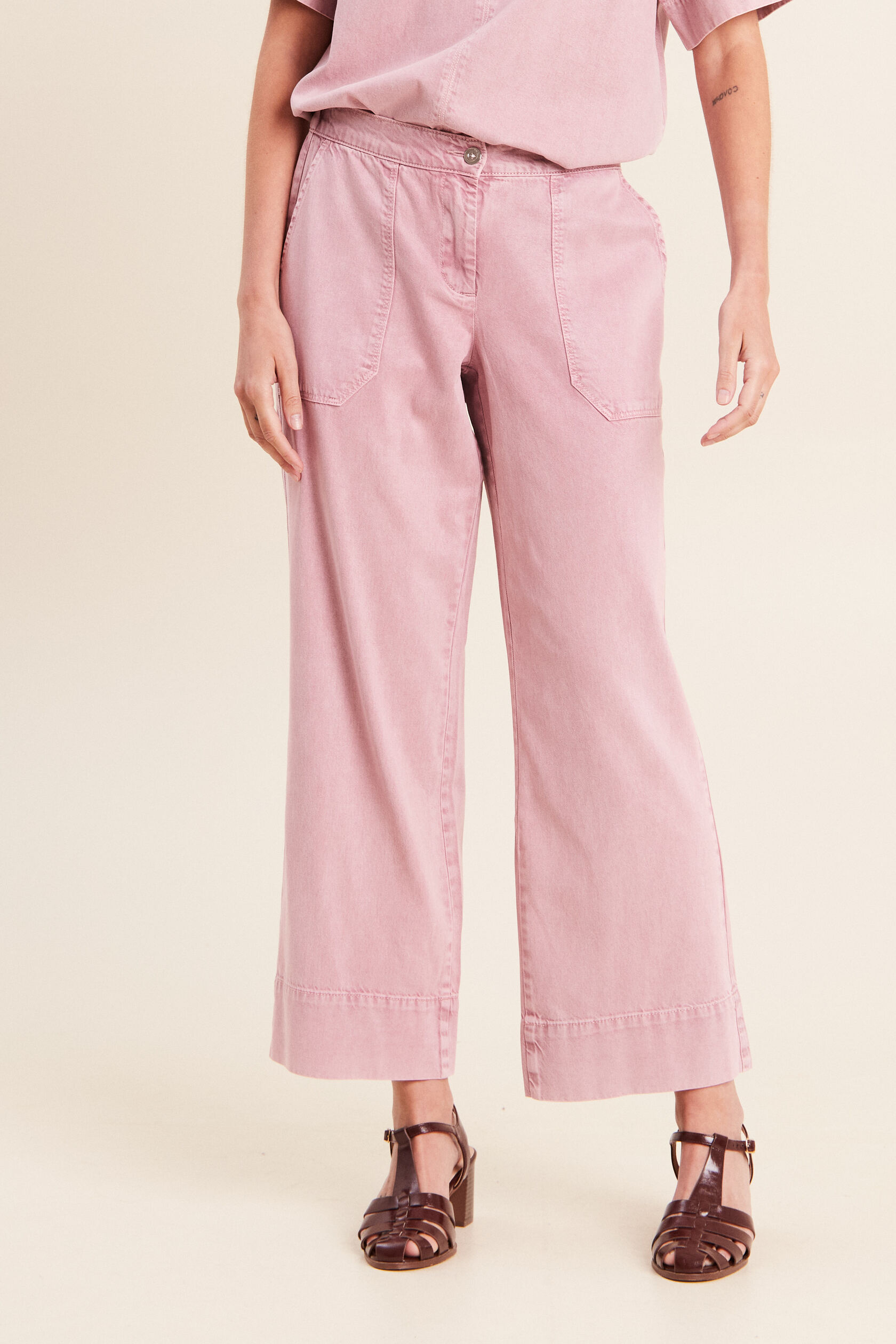 Pantalon large taille haute fluide, BREAL