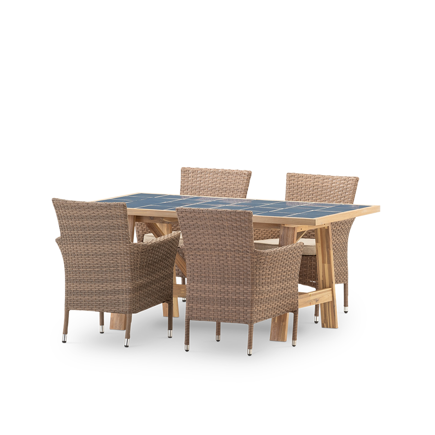 Salon de jardin, 4 chaises, BISBAL & BOLONIA, DEFORA HOME