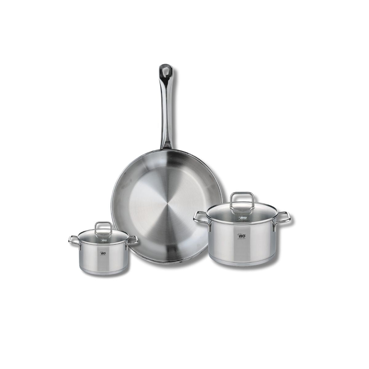 Batterie 1 poêle 28cm + 2 faitouts 12/16cm PROFI CITRIN, ELO
