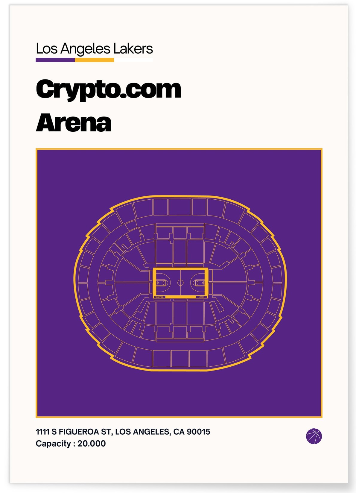 Affiche Crypto Arena - Los Angeles Lakers, L'AFFICHERIE
