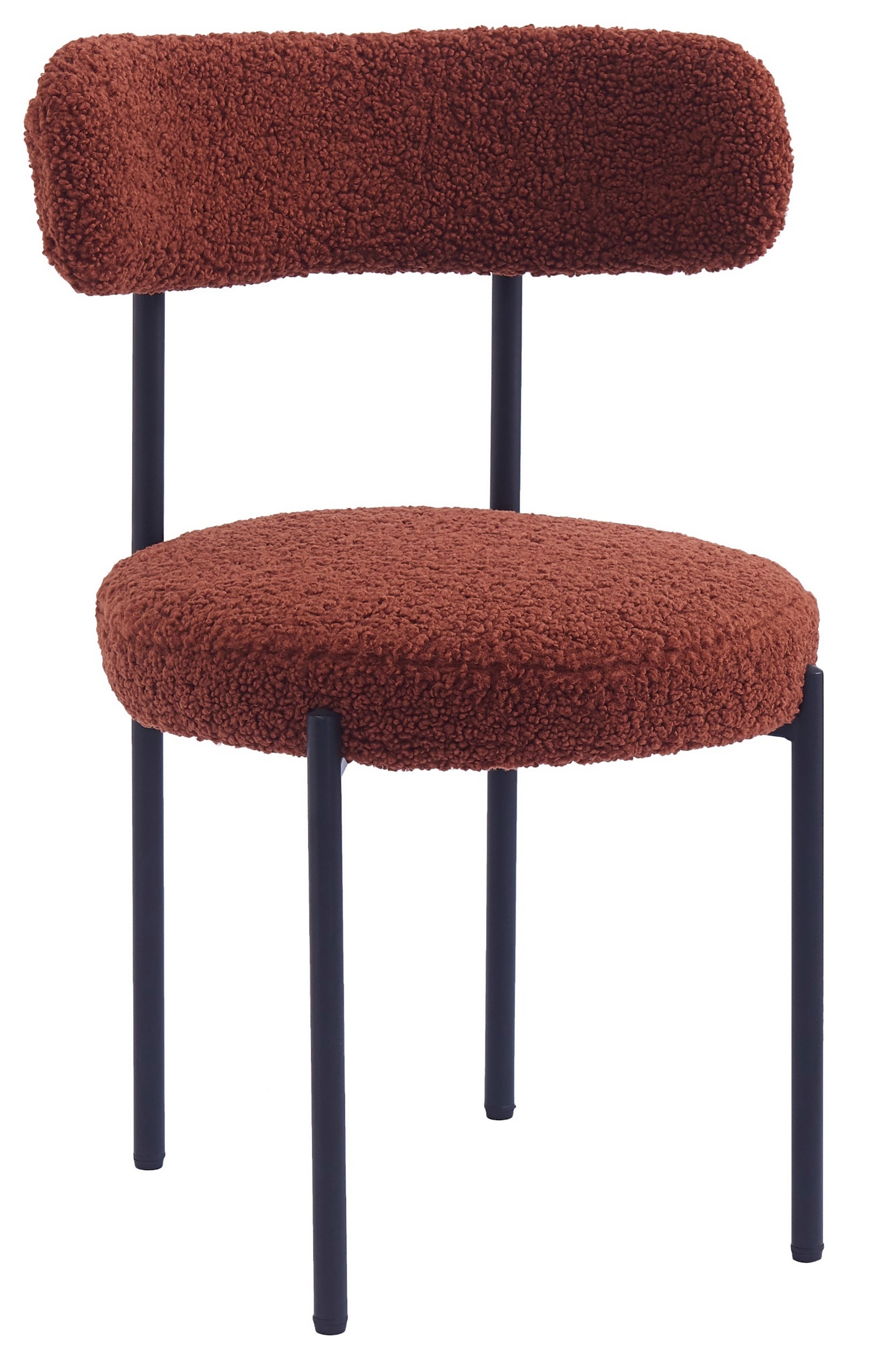Lot de 2 chaises, métal et bouclette, LARS, NORDLYS
