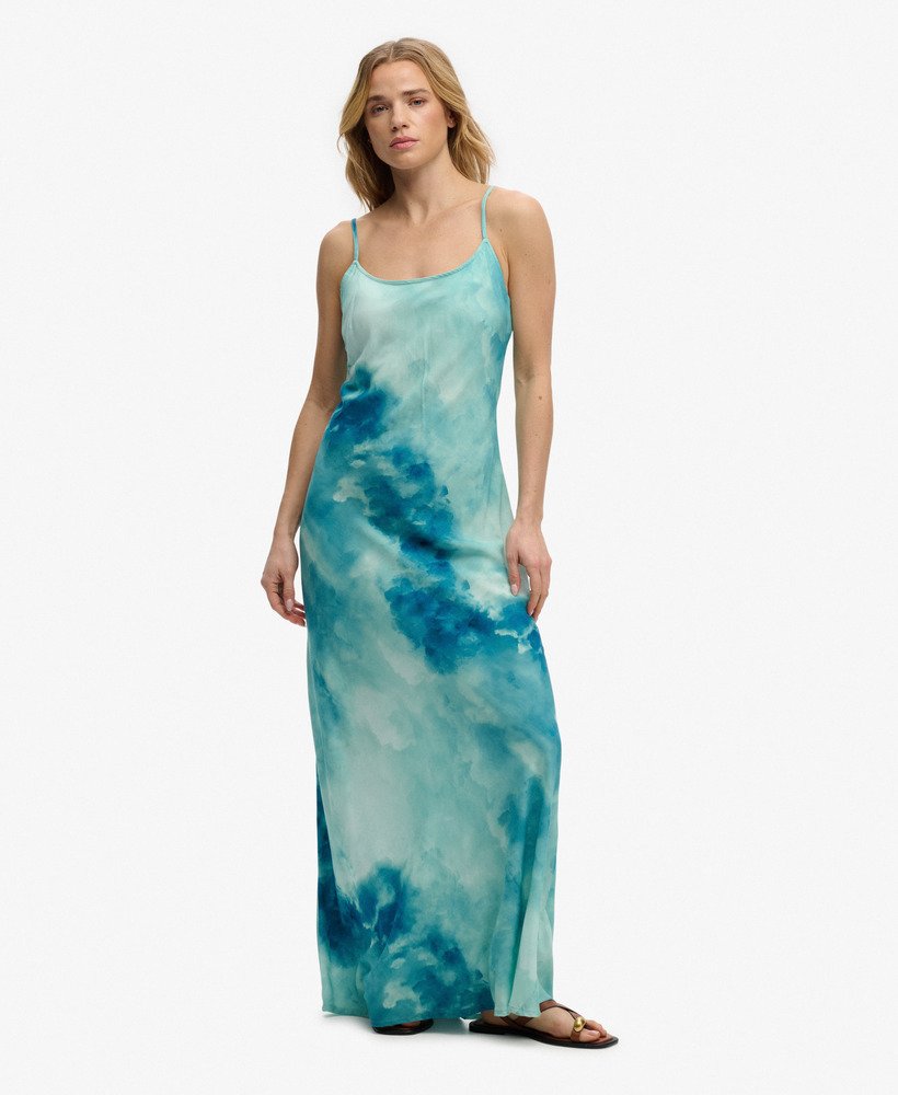 Robe Longue à Bretelles Imprimée, SUPERDRY
