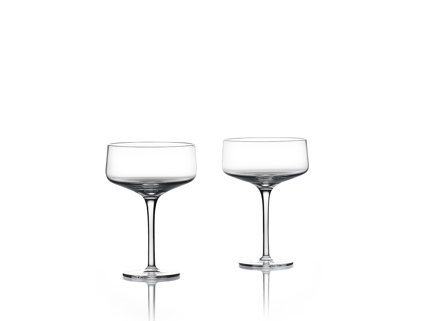 Set de 2 verres à cocktail / coupes en cristal ROCKS, ZONE DENMARK