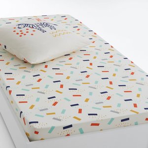 Animalia Printed Cotton Fitted Sheet LA REDOUTE INTERIEURS image