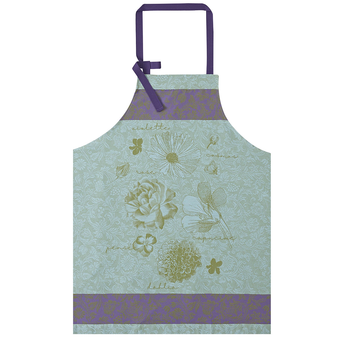 Tablier en Coton, FLEURS À CROQUER, LE JACQUARD FRANCAIS