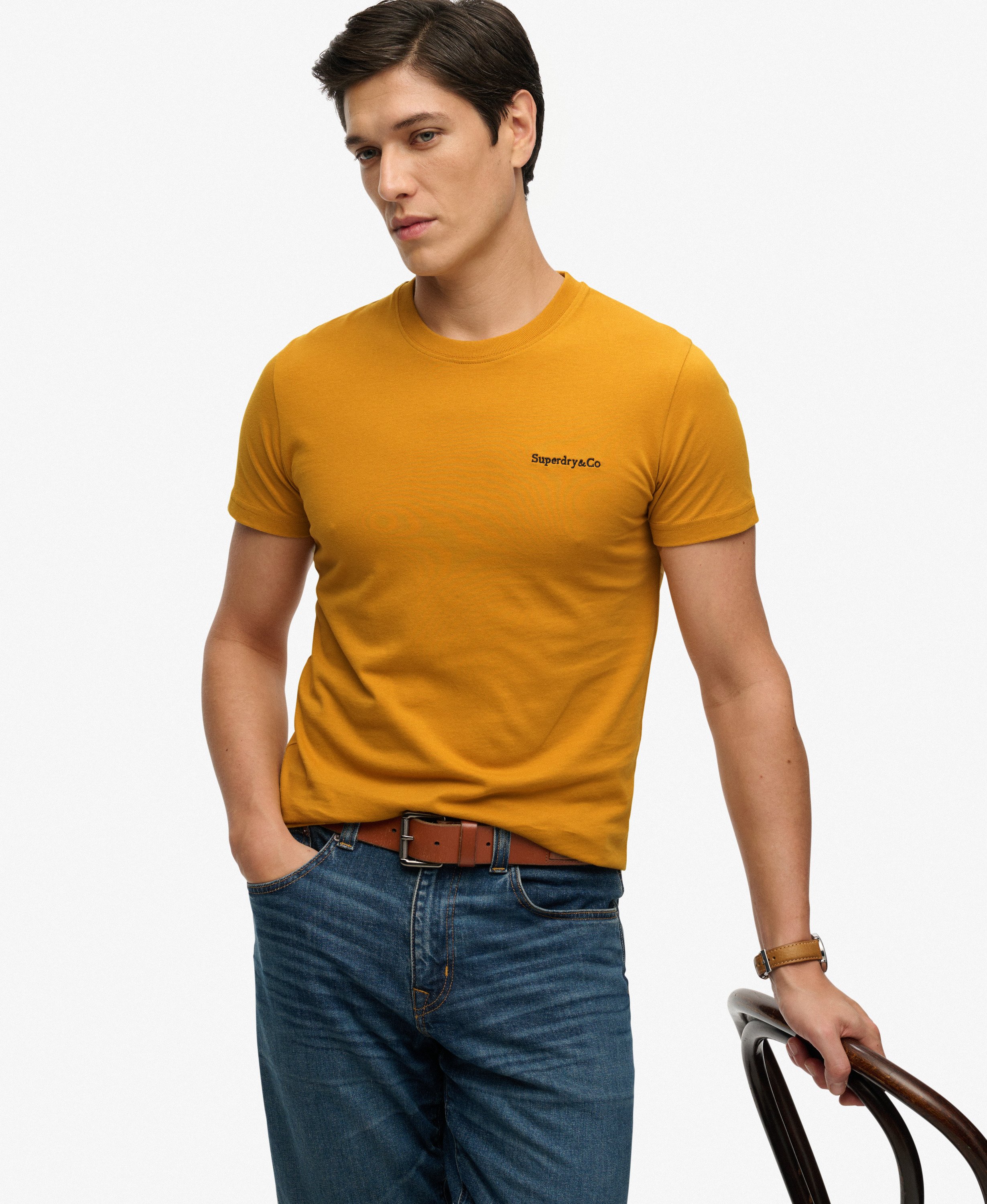 T-shirt Essential Company Logo Brodé, SUPERDRY