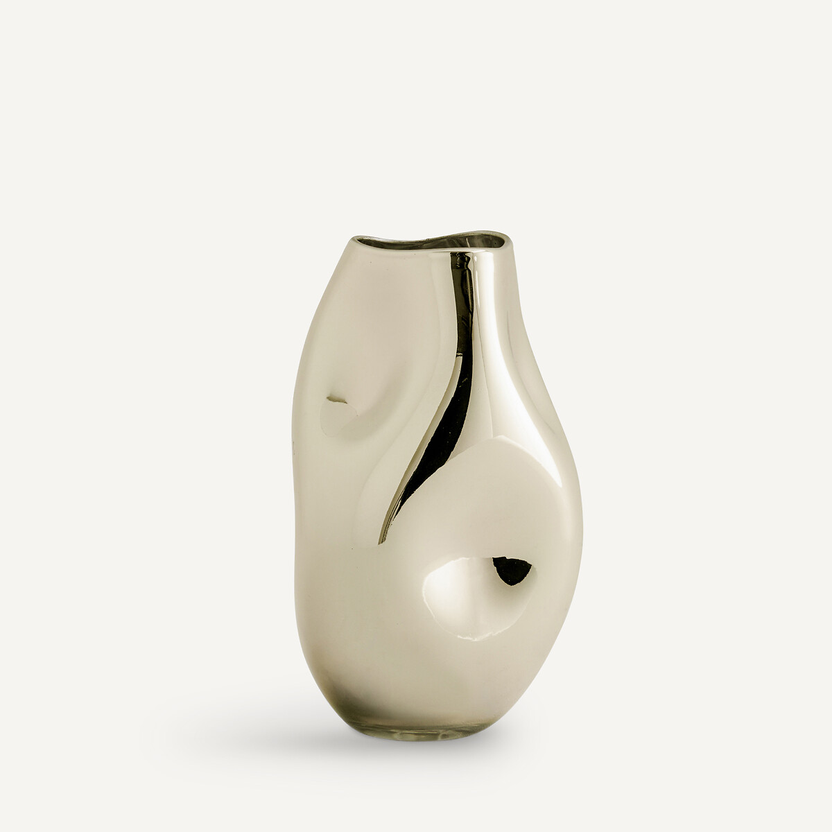 Vaas in metallic glas H28 cm, Cozi