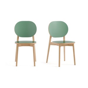 Confezione da 2 sedie impiallacciate rovere e Formica, Quillan FORMICA x LA REDOUTE INTERIEURS image