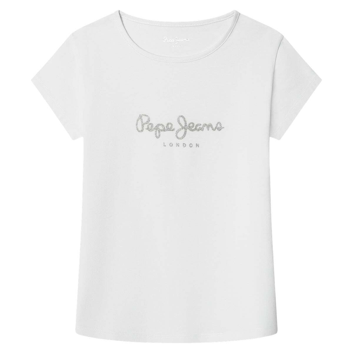 T-Shirt Coupe Slim Avec Logo Pailletté, PEPE JEANS