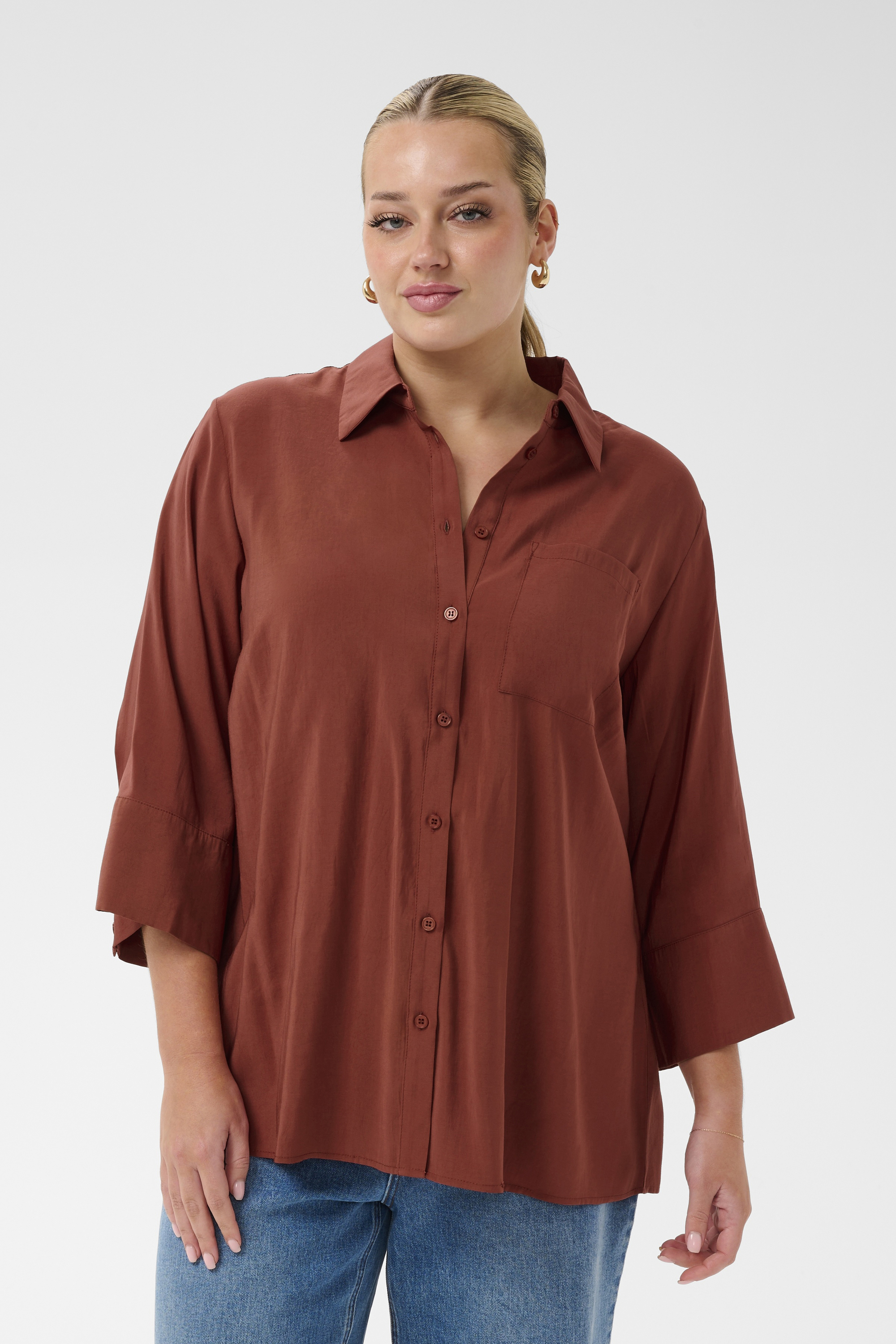 Chemise à manches longues, KAFFE CURVE