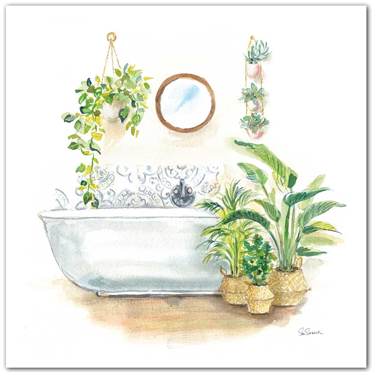 Affiche Baignoire tropicale, HEXOA