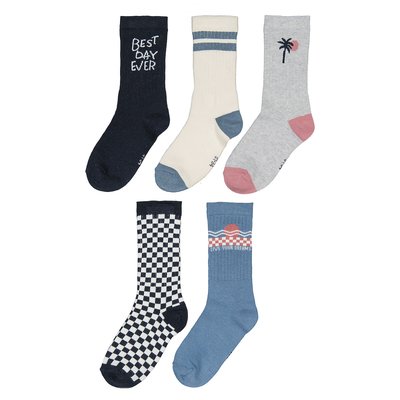 Pack of 5 Pairs of Socks in Cotton Mix LA REDOUTE COLLECTIONS
