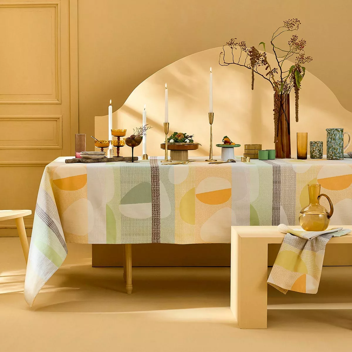 Nappe pur coton MILLE GALETS, GARNIER THIEBAUT