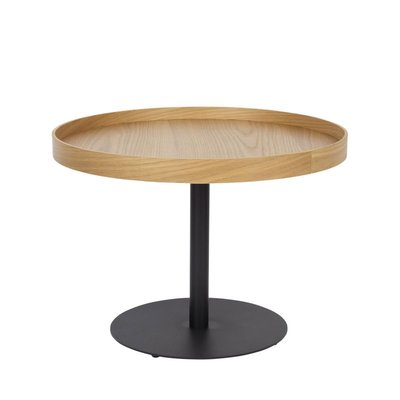 Table d'appoint ronde en bois et métal ø56cm - Yuri DRAWER