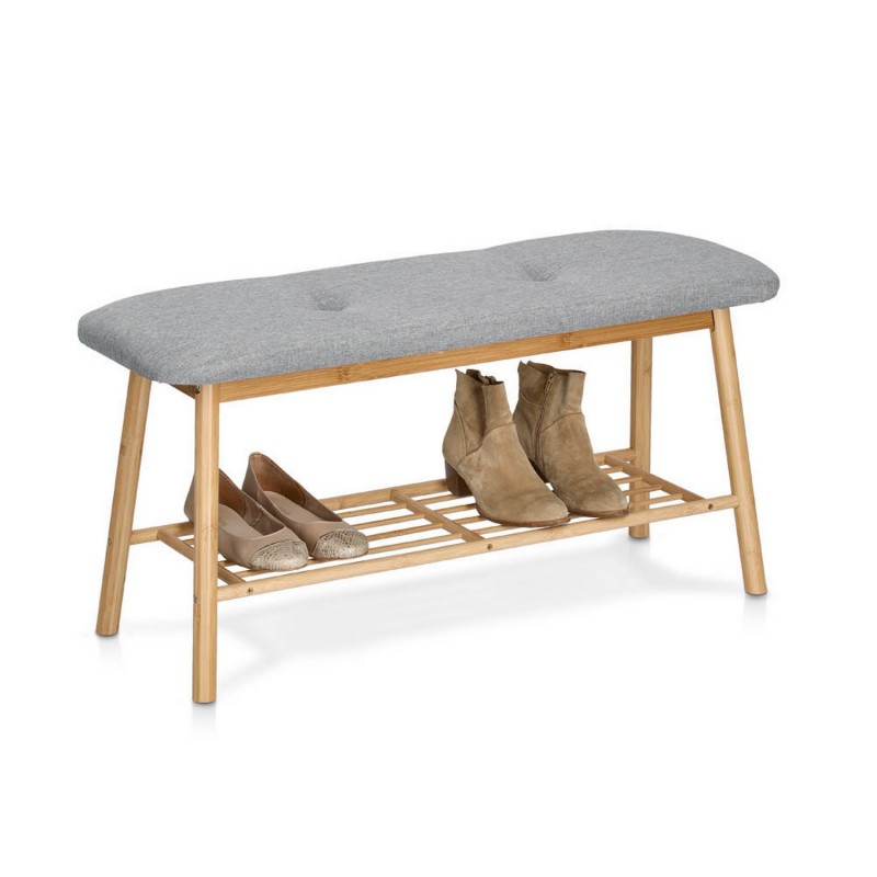 Banc rangement chaussures bois bambou, ZELLER PRESENT