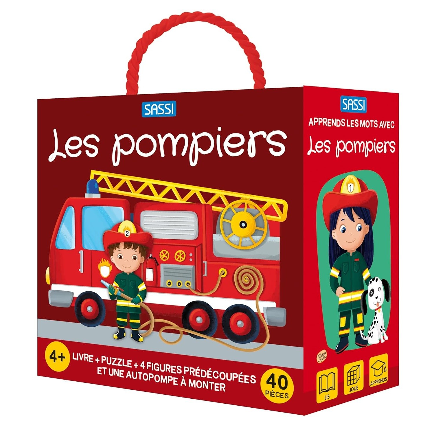 Livre et puzzle Les pompiers, SASSI JUNIOR