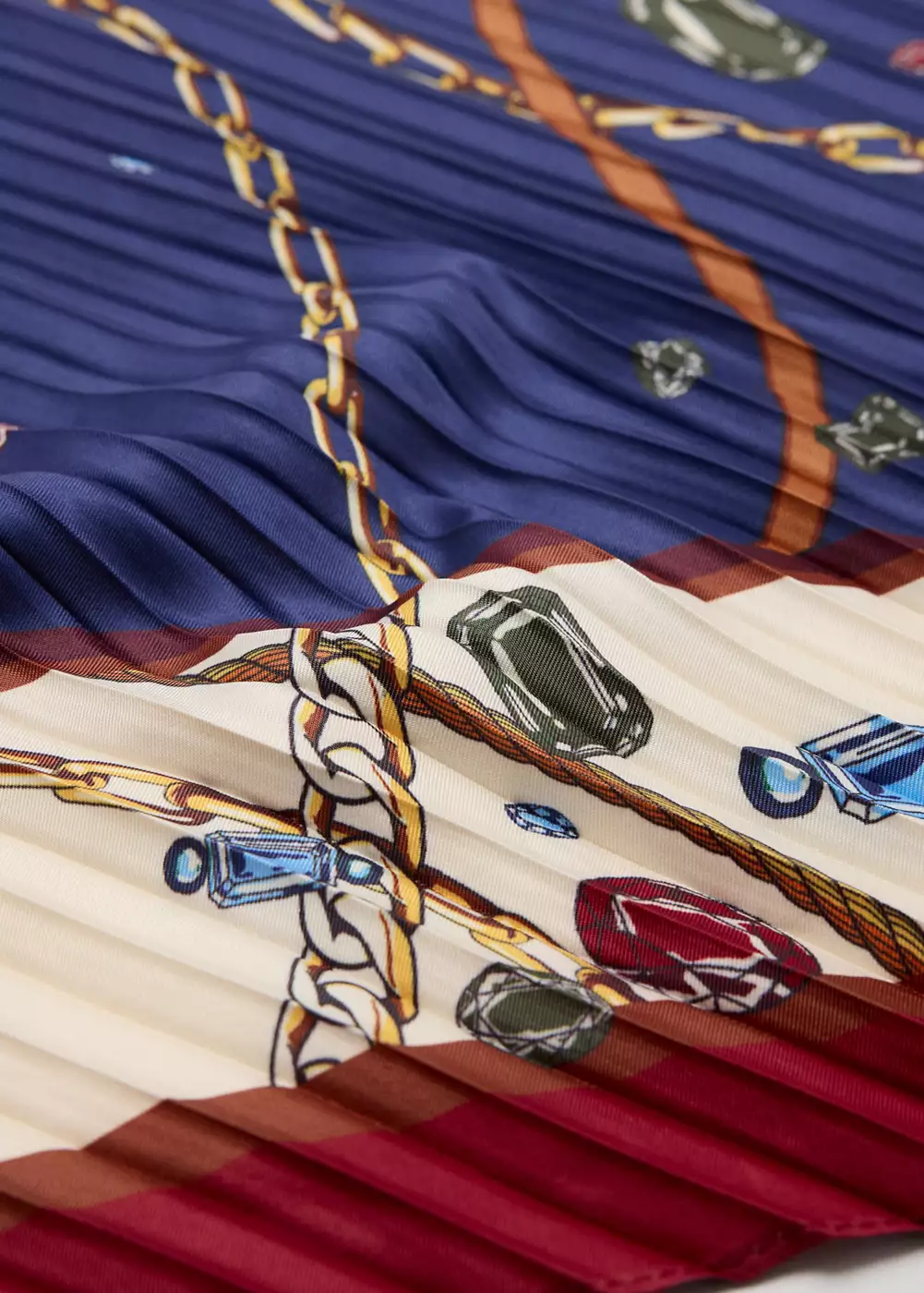 Foulard plissé imprimé, MANGO