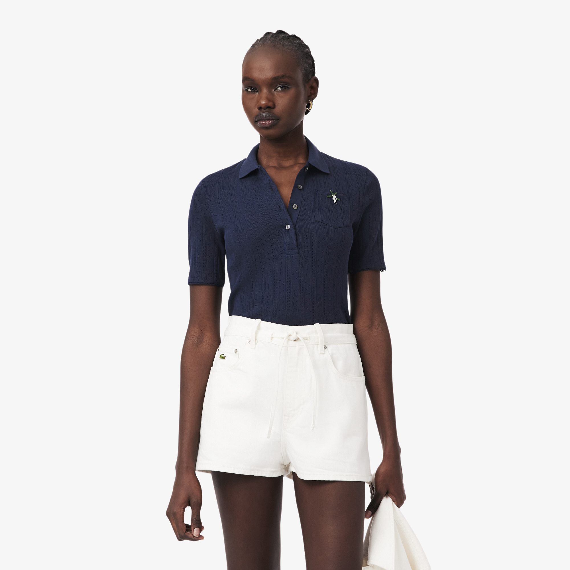 Polo L.12.D slim fit marquage pointelle, LACOSTE