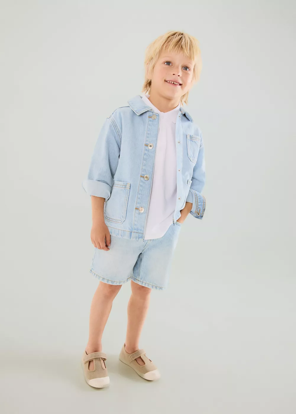 Bermuda en jean droit, MANGO BABY