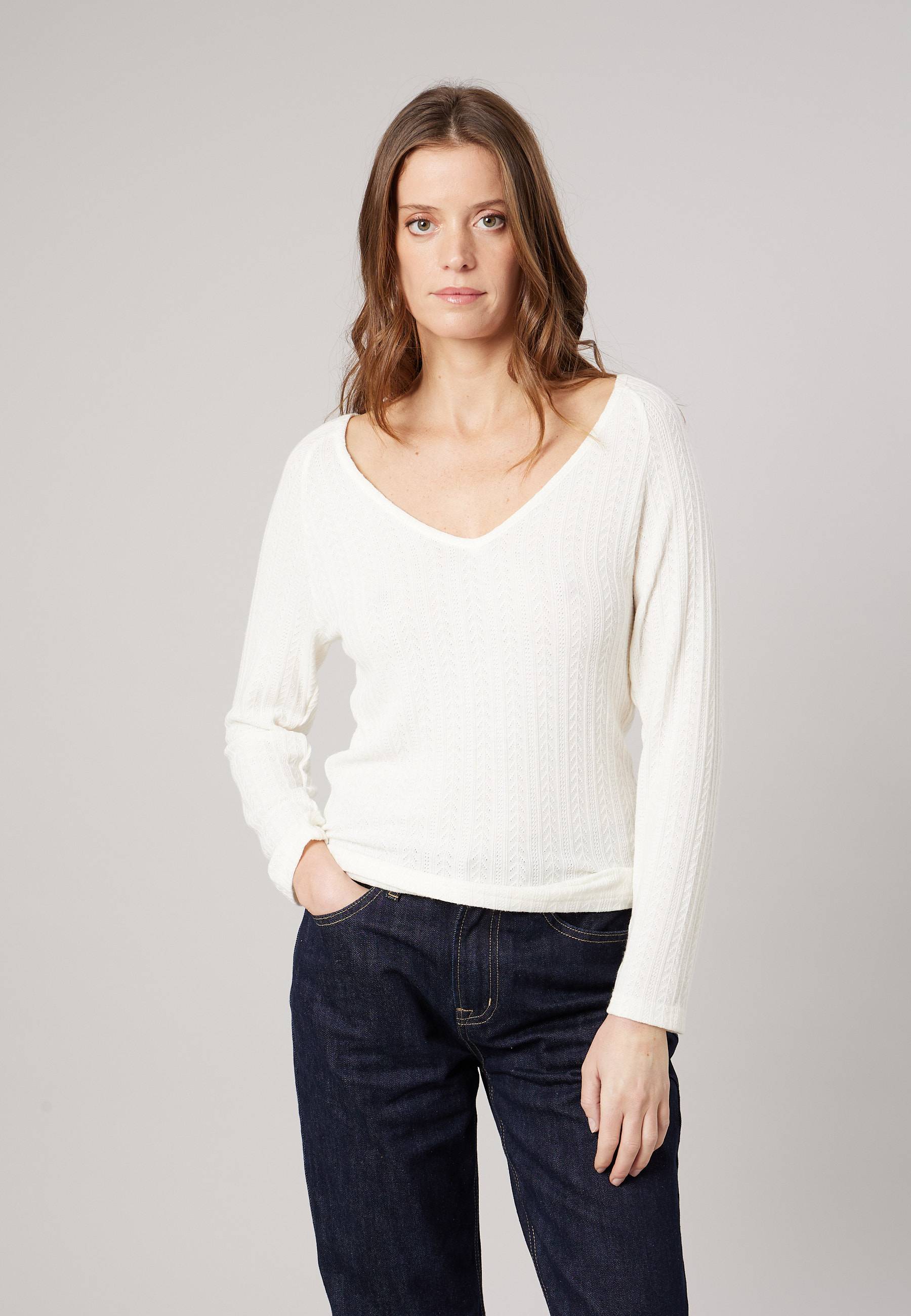 T-shirt stretch femme en pointelle TAIFFY, DEELUXE