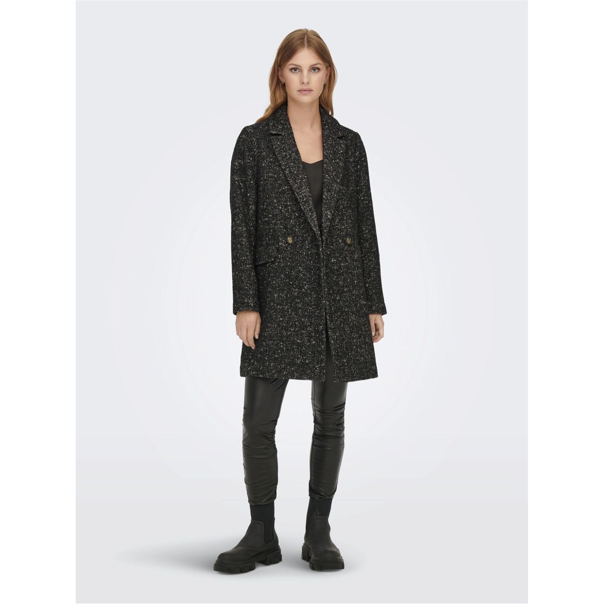 Manteau en laine gisele court noir Promod La Redoute