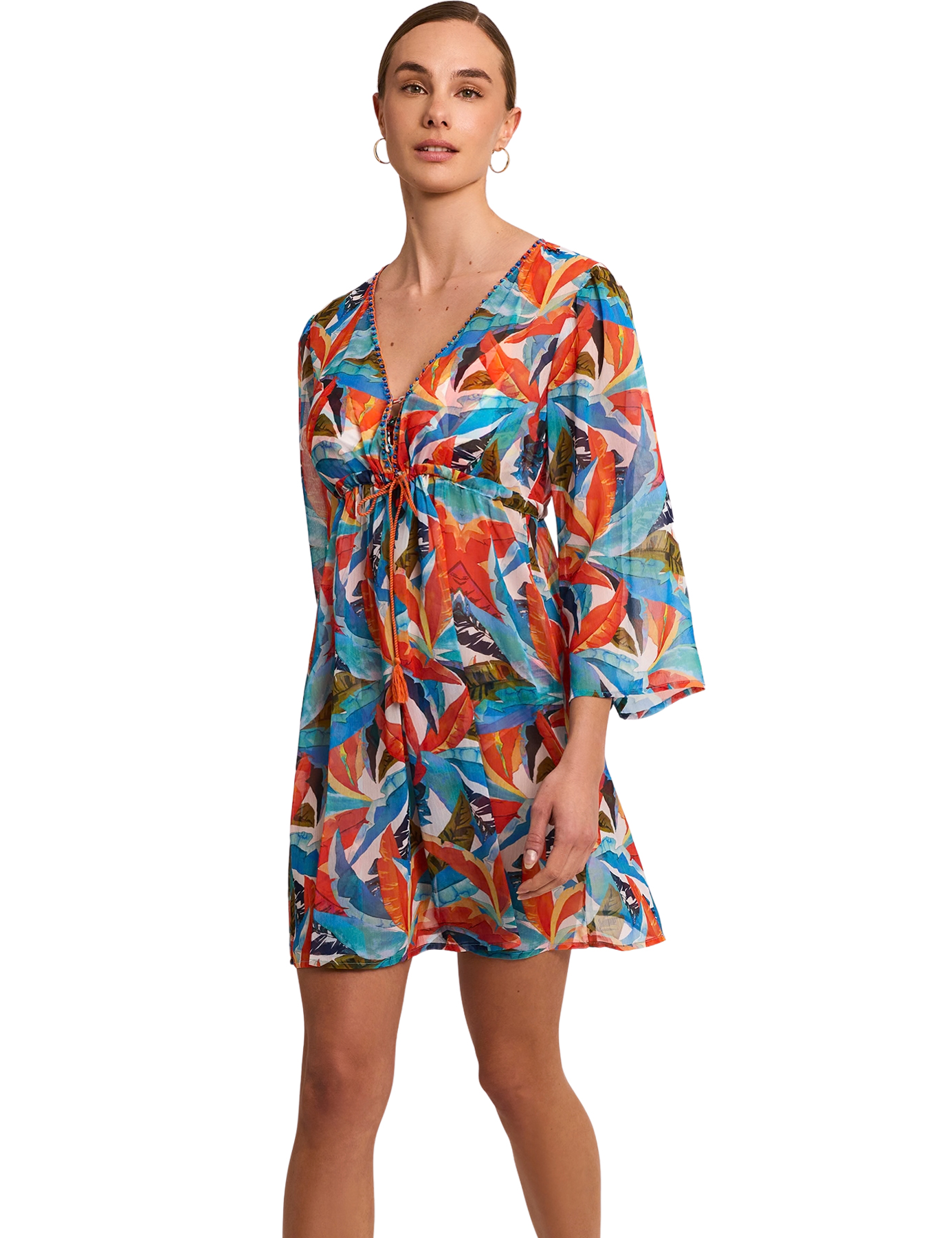 Robe tunique de plage manches longues OASIS, SELMARK MARE