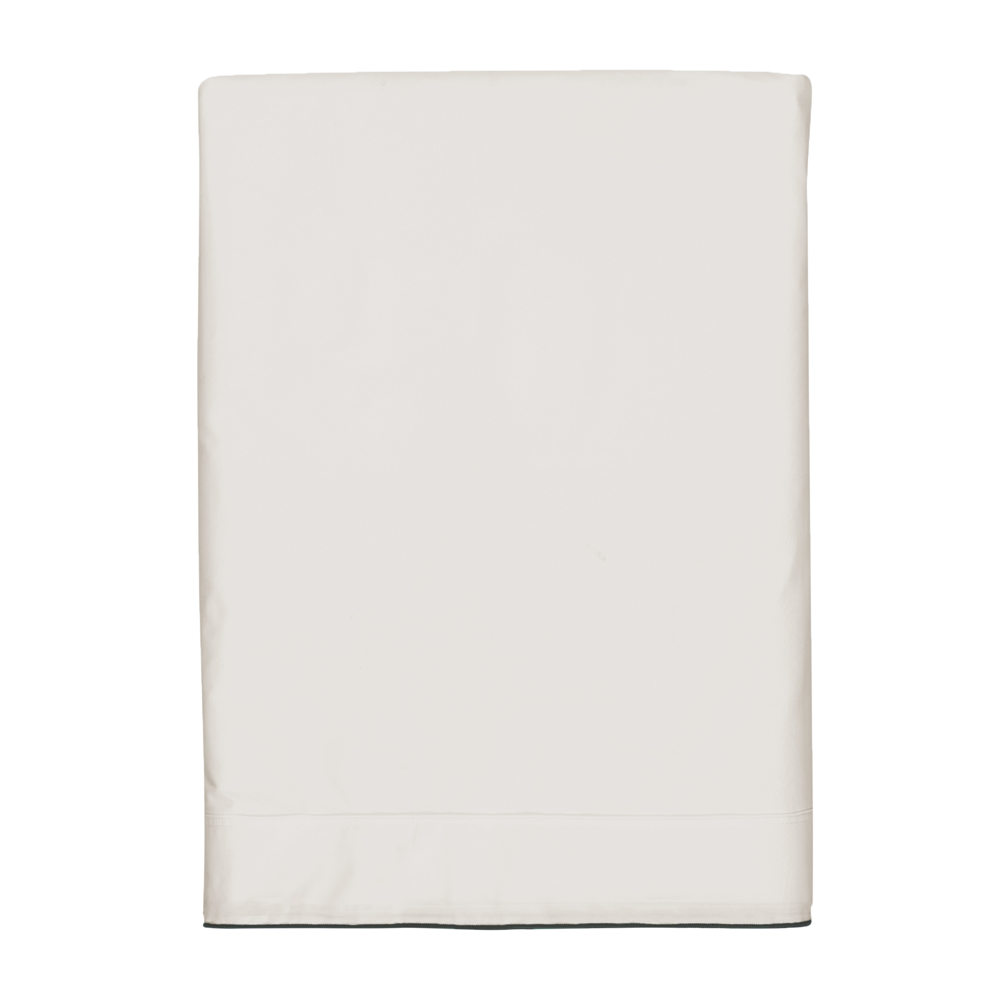 Drap plat en satin de coton lavé, RÊVE SATINÉ, BLANC CERISE