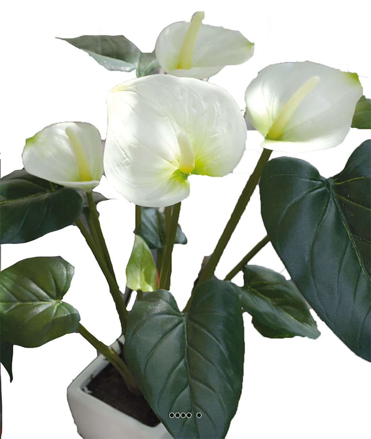 Superbe anthurium artificiel en pot H 41 cm, ARTIFICIELLES