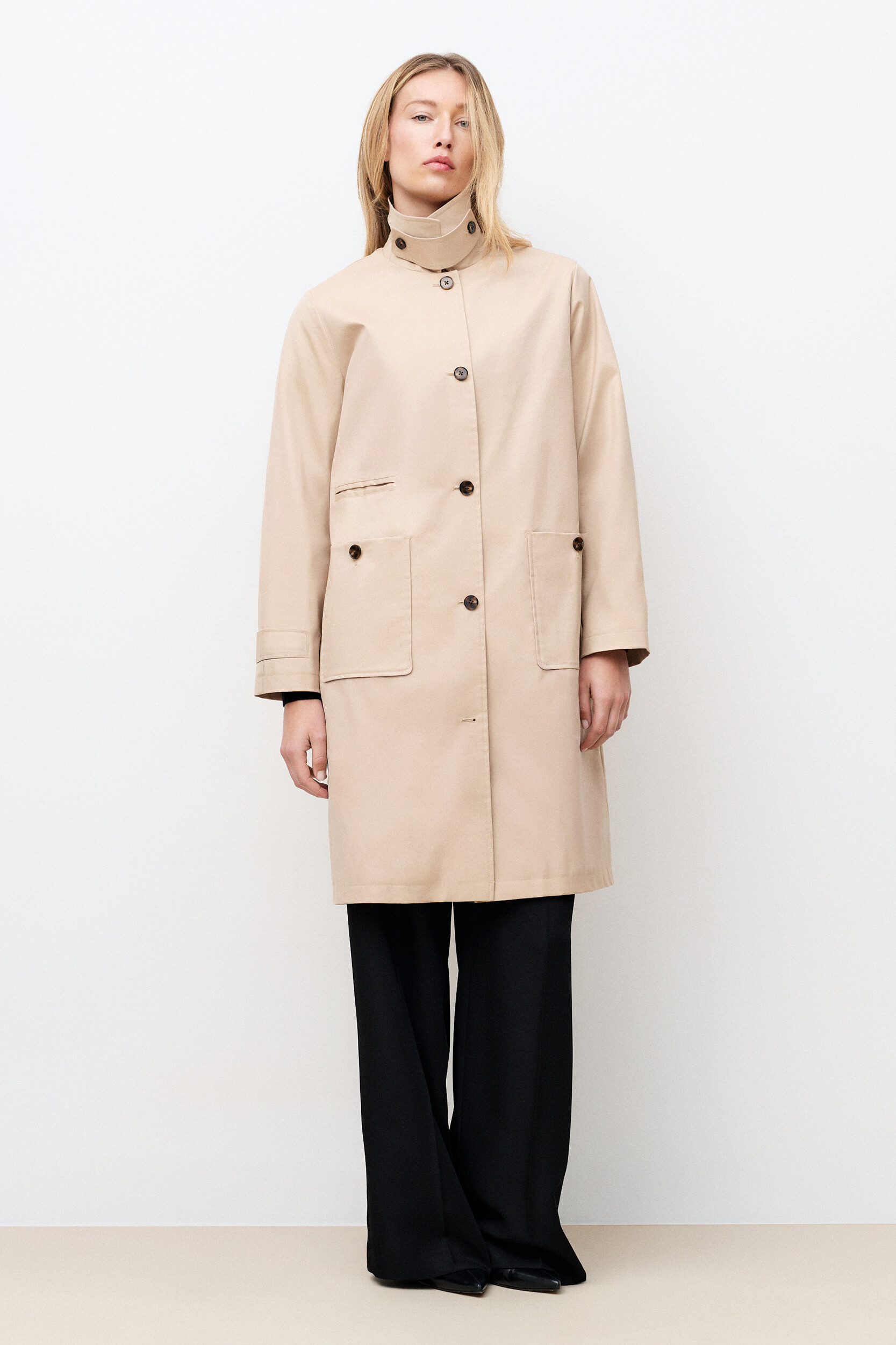 Manteau droit col chemise GIANNADA, CAROLL