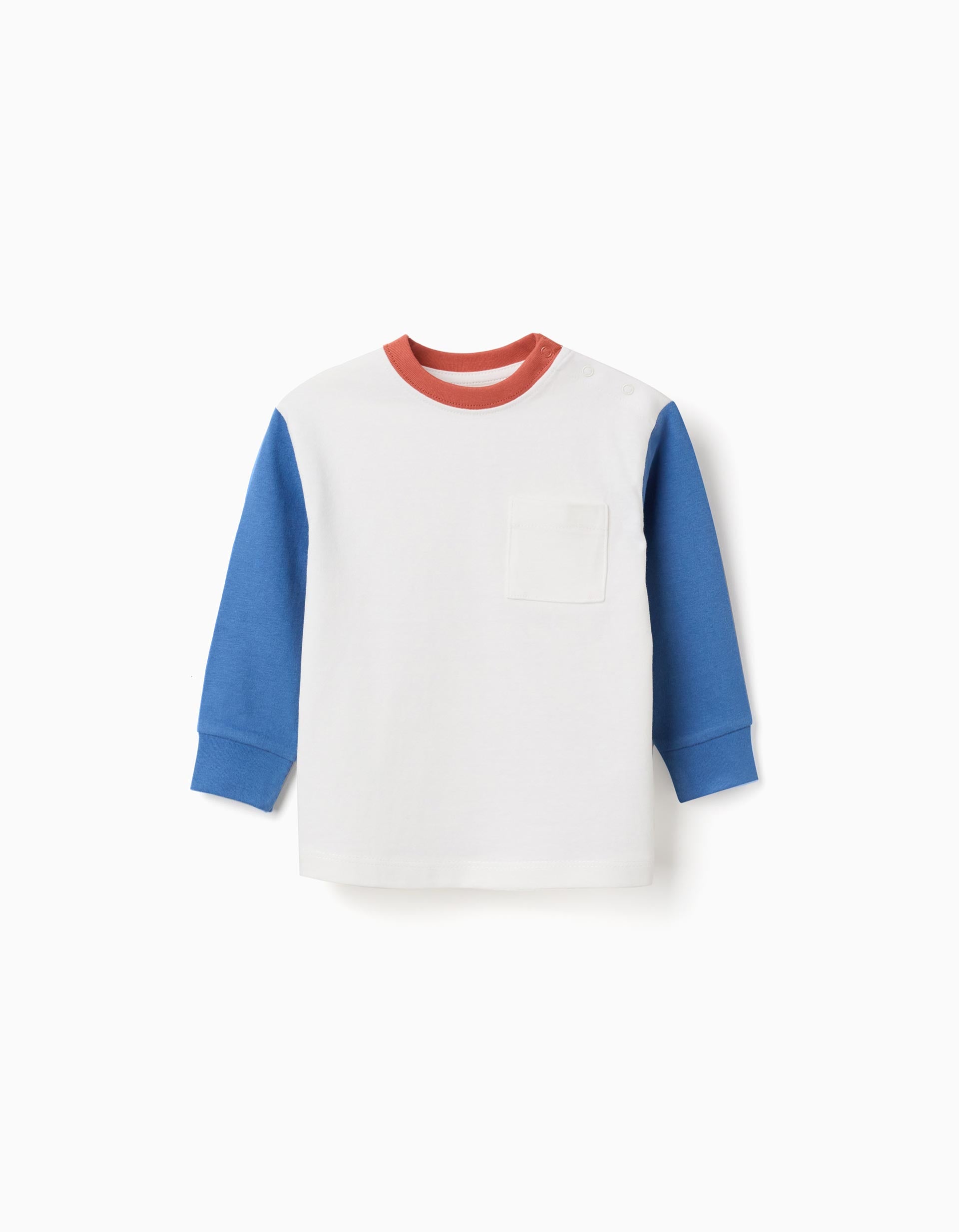 T-shirt en coton à manches longues avec poche, ZIPPY