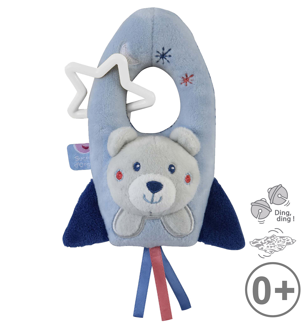 Hochet d'eveil petit ourson, SUCRE D'ORGE
