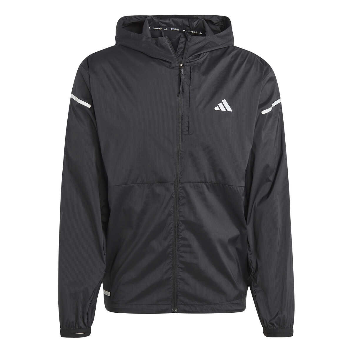 Small logo running jacket black Adidas Performance | La Redoute