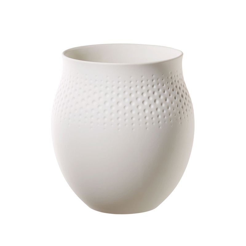 1983 Vase Poterie Blanche Signé Becky Todoroff 3 1/2 Haut