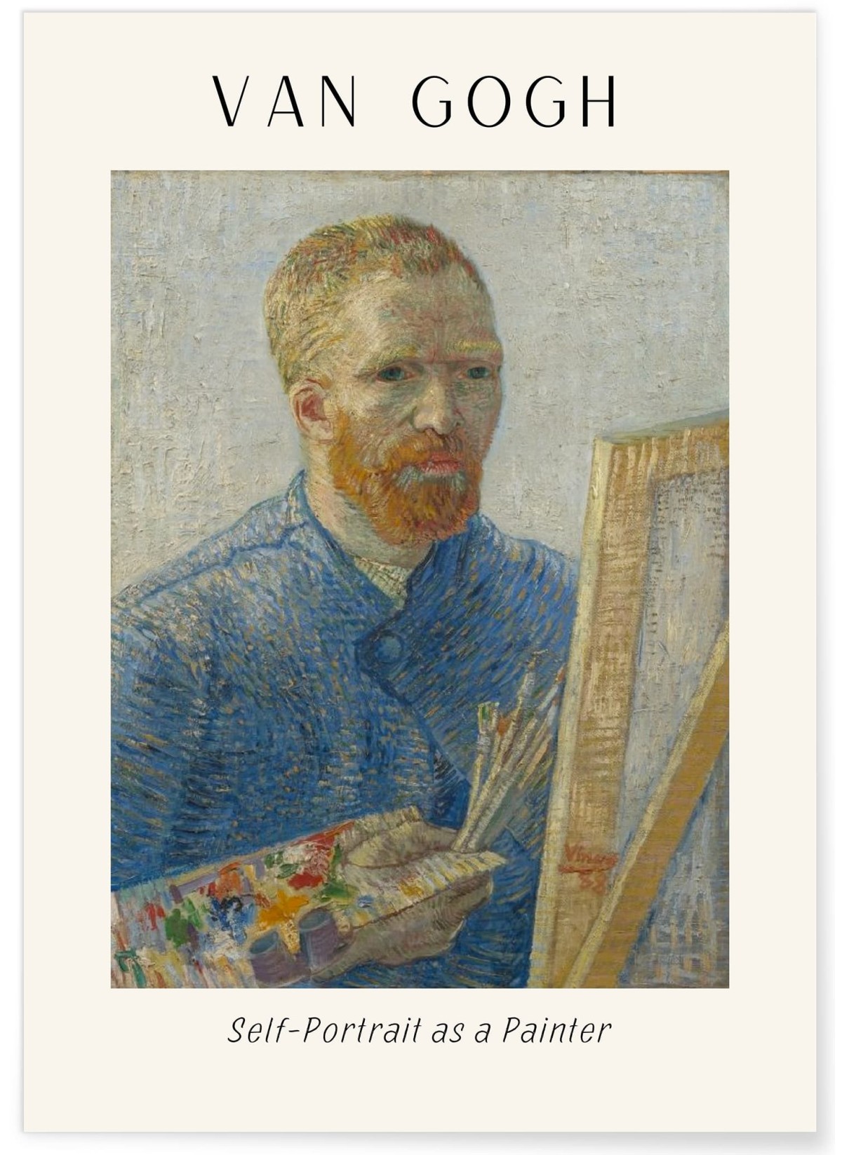 Affiche Van Gogh - Self-Portrait as a Painter, L'AFFICHERIE