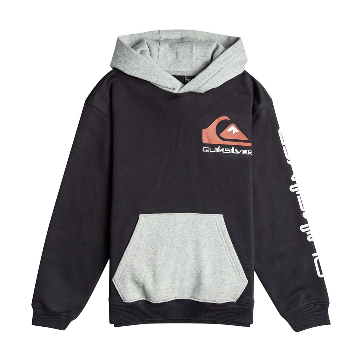 logo print hoodie in cotton mix