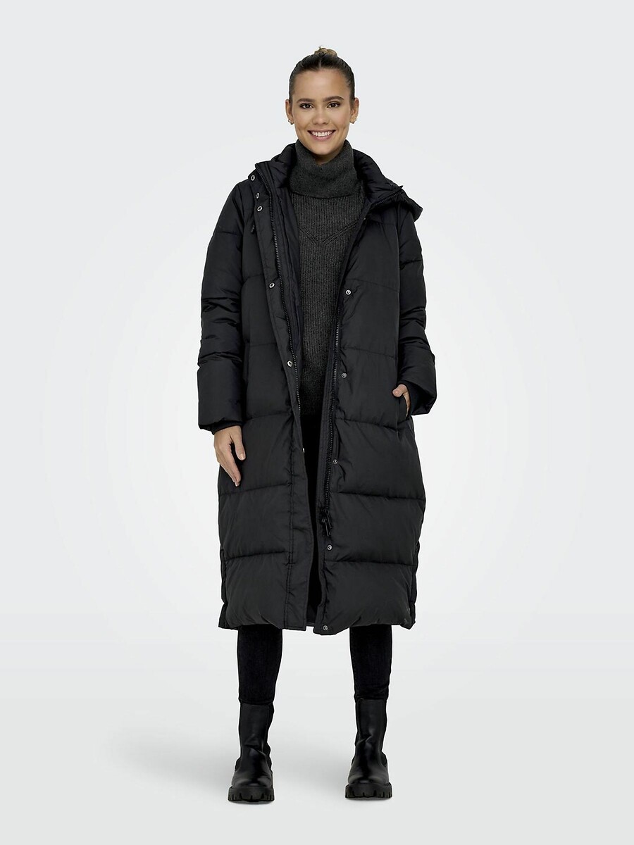 Long Hooded Padded Jacket, ONLY