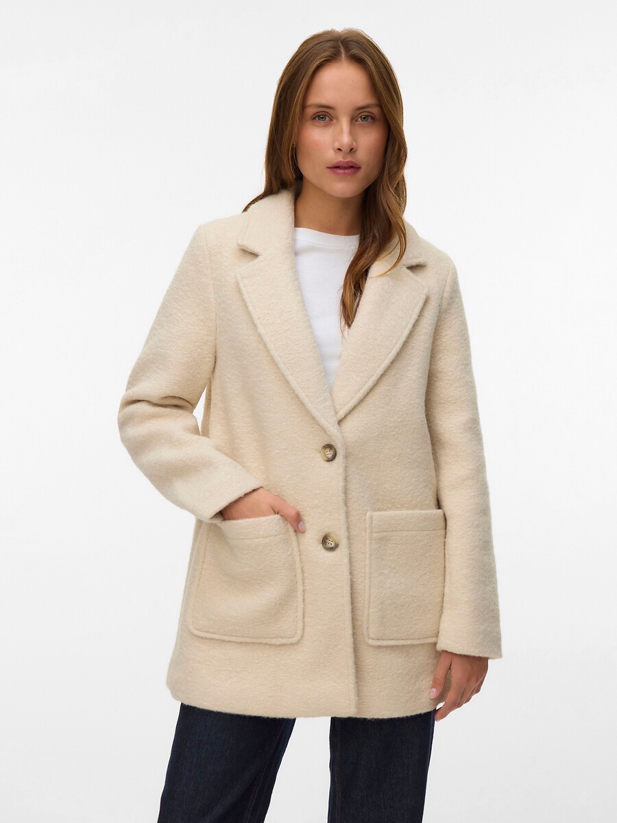 Halflange jas met tailleurkraag, VERO MODA